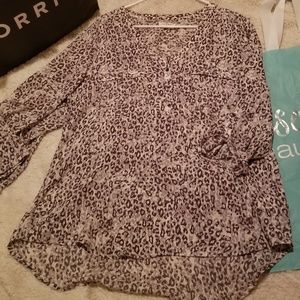 XXL Maurices Leopard Print Blouse